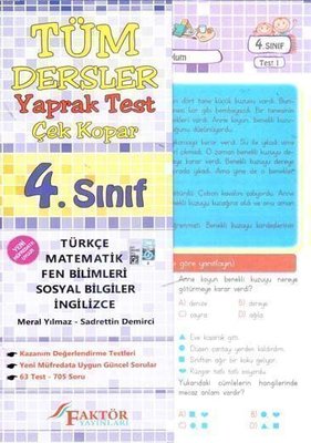 4.Sınıf Tüm Dersler Yaprak Test