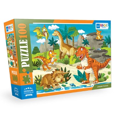 Blue Focus Dinozorlar 100 Parça Puzzle BF318