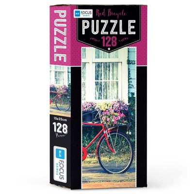 Blue Focus Red Bicycle 128 Parça Puzzle BF201