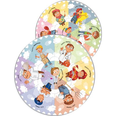 Blue Focus Meslekler Baby Round Puzzle BF075