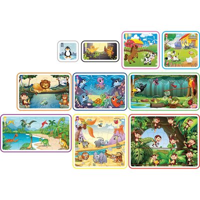 Blue Focus Maymuş İle Baby Smart Puzzle BF073