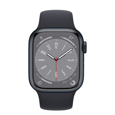 Apple Watch Series 8 GPS 41mm Midnight Aluminium Case with Midnight Sport Band - Regular -  MNP53TU/A