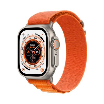 Apple Watch Ultra GPS + Cellular 49 mm Titanyum Kasa ve Turuncu Alpine Loop - Small - MNHH3TU/A
