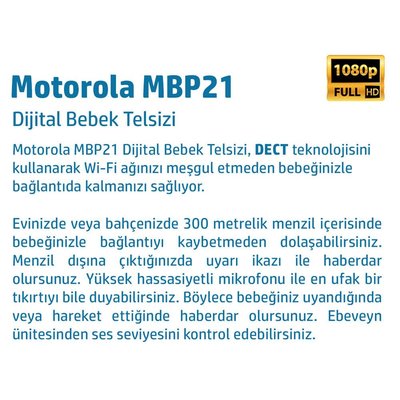 Motorola Dect Dijital Bebek Telsizi MBP21