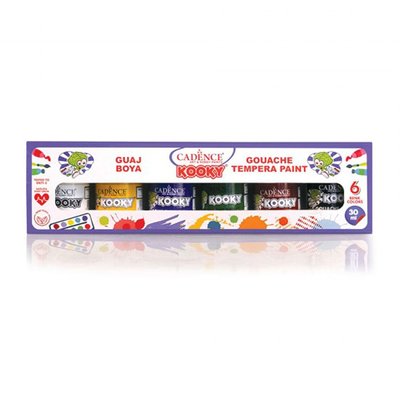 Cadence Kooky Guaj Boya ( Tempera ) 6'Lı  Set 30Ml