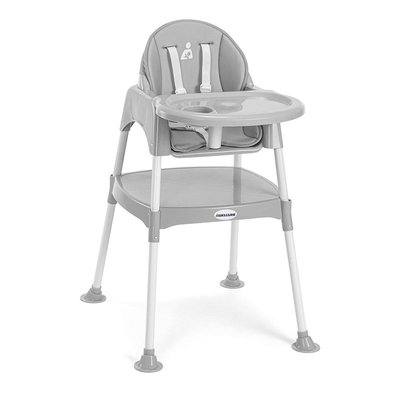 Wellgro Pretty 3in1 Çalışma Masalı Mama Sandalyesi Gri