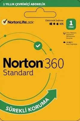Norton 360 Standart 1 Cihaz / 1 Yıl Dijital Lisans + 10 GB Bulut Yedek