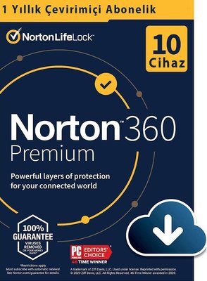 Norton 360 Premium 10 Cihaz / 1 Yıl Dijital Lisans + 75 GB Bulut Yedek