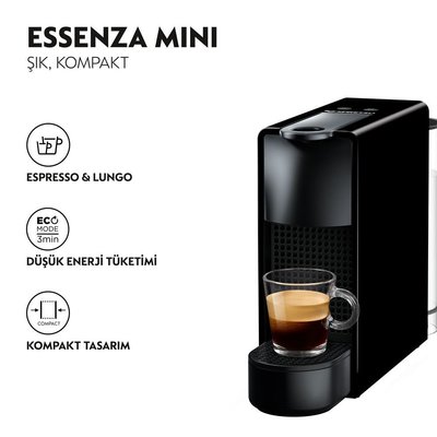 Nespresso C30 Essenza Mini Black Kahve Makinesi Siyah