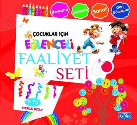 Çocuklar İçin Eğlenceli Faaliyet Seti Kırmızı Kitap 5 Yaş Üzeri