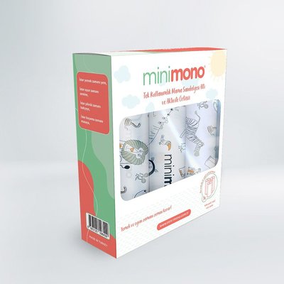 Minimono 3lü Mama Sandalyesi Altı ve Aktivite Örtüsü Orman Hayvanları