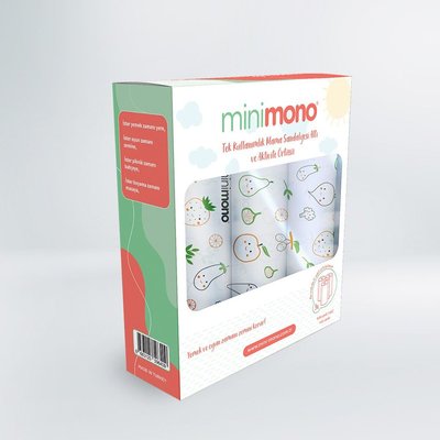Minimono 3lü Mama Sandalyesi Altı ve Aktivite Örtüsü Meyve & Sebzeler