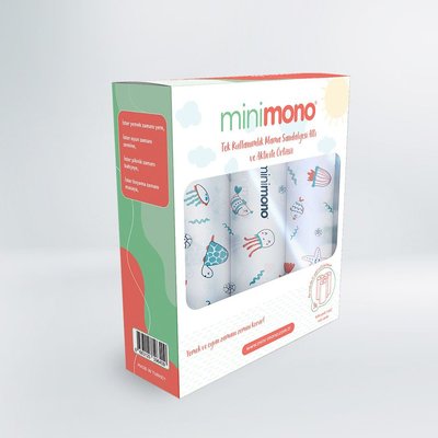 Minimono 3lü Mama Sandalyesi Altı ve Aktivite Örtüsü Deniz Canlıları