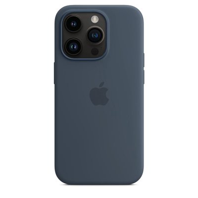 Apple iPhone 14 Pro MagSafe Silikon Kılıf Fırtına Mavisi