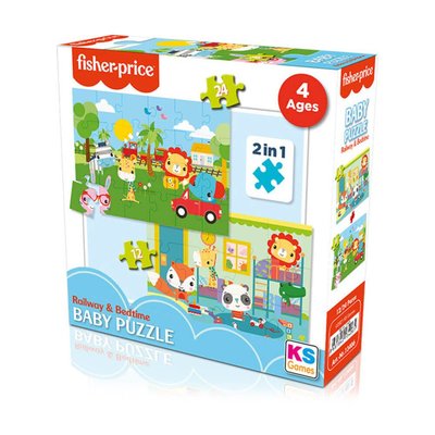 Ks Games Fisher-Price Baby Puzzle Railway & Bedtime  2in1FP 716