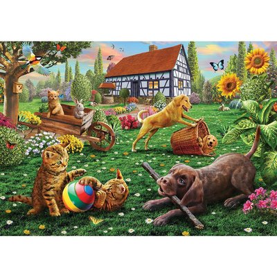 Ks Games Dogs And Cats At Play 500 Parça Puzzle 20005