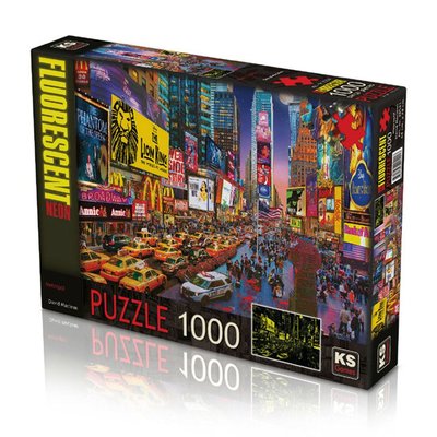 Ks Games Metropol 1000 Parça Fluorescent Neon Puzzle 20541