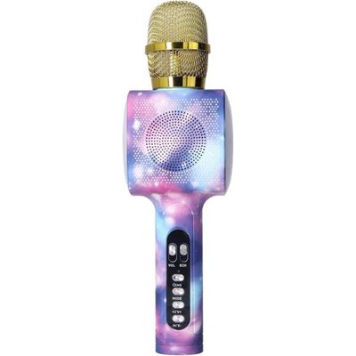 Doppler Stardust Led Işıklı Karaoke Mikrofonu Mavi