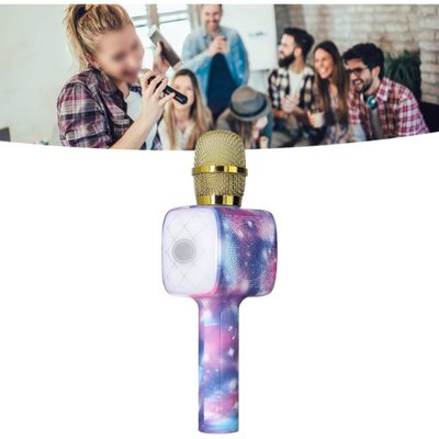 Doppler Stardust Led Işıklı Karaoke Mikrofonu Mavi