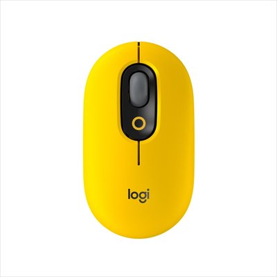 Logitech POP Mouse Blast Emoji Tuşlu Sessiz Kablosuz Mouse - Sarı&Siyah
