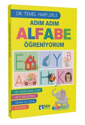 Adım Adım Alfabe Öğreniyorum - Dik Temel Harflerle