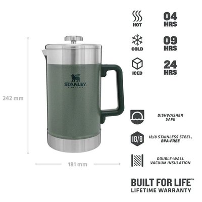 Stanley Klasik French Press Termos 1.4 Lt  - Yeşil