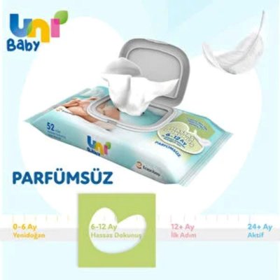 Uni Baby Hassas Dokunuş 3x52'li Islak Mendil