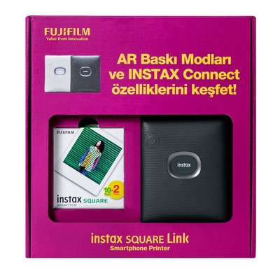 Fujifilm Instax Square Link Yeşil Akıllı Telefon Yazıcısı Bundle Box