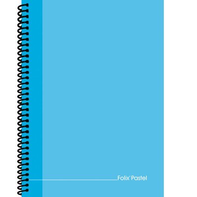 Folix Pastel 12x17 Spiralli 70 gr Beyaz Kağıt Sert Kapak 160 Yaprak Düz Flx-822586