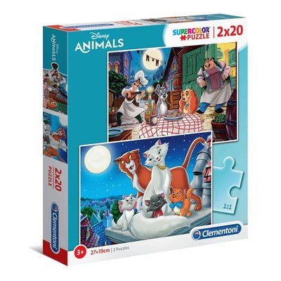 Clementoni Disney Animal Friends 2x20 Parça Puzzle 24764