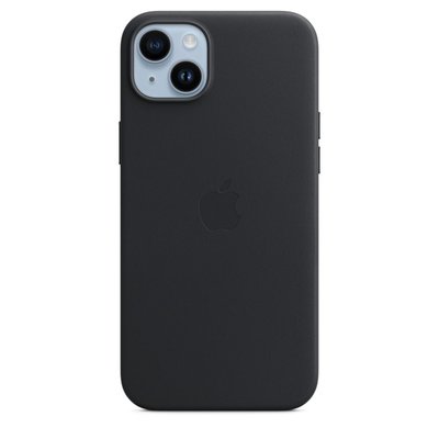 Apple iPhone 14 Plus MagSafe Deri Kılıf Geceyarısı