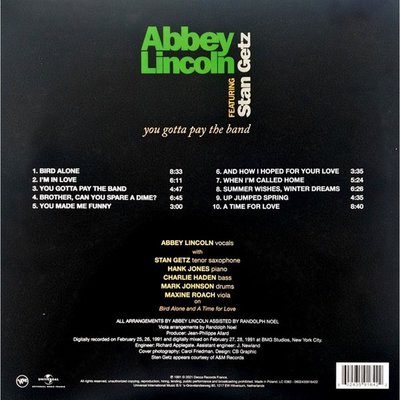 Abbey Lincoln & Stan Getz You Gotta Pay The Band Plak