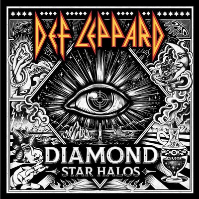 Def Leppard Diamond Star Halos Plak