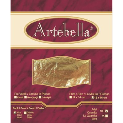 Artebella Metal Varak Altın 16x16 cm 100 Adet Mva100