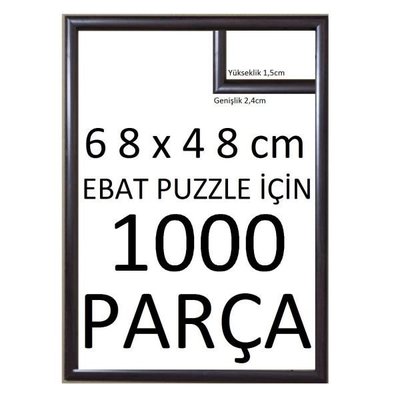 Sar Plus Balıksırtı Puzzle Çerçevesi 1000 Parça Için Ebat 68 cm x 48 cm Kahverengi