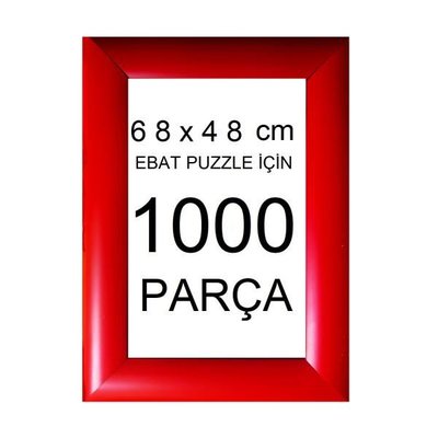 Sar Plus Balıksırtı Puzzle Çerçevesi 1000 Parça Için Ebat 68 cm x 48 cm Kırmızı