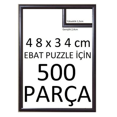 Sar Plus Balıksırtı Puzzle Çerçevesi 500 Parça Için Ebat 48 cm x 34 cm Kahverengi