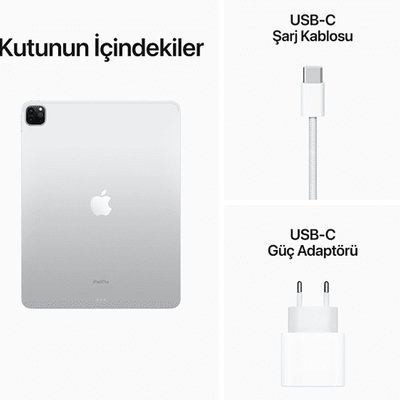 APPLE 6.Nesil iPad Pro 12.9 (M2 Çip) WIFI 128GB Tablet Gümüş MNXQ3TU/A