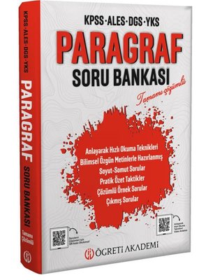 KPSS-ALES-DGS-YKS Paragraf Soru Bankası - Tamamı Çözümlü