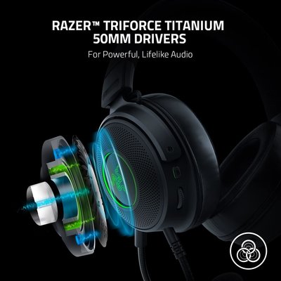 Razer Kraken V3 Hypersense Oyuncu Kulaklığı - Siyah