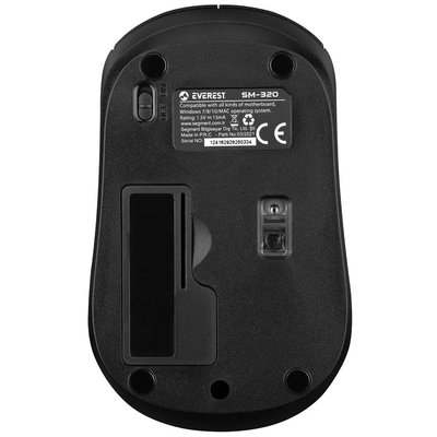 Everest SM-320 Kablosuz Optik Mouse Siyah