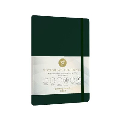 Victoria's Journals Venzi Sert Kapak Planlayıcı Defter 14x20 cm 100 gr Yeşil 96 Yaprak