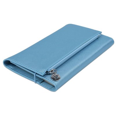 Victoria's Journals 7363 Zipco Clutch 96x166 80 gr 96 Yaprak Çizgili Açık Mavi