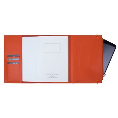 Victoria's Journals 7379 Zipco Clutch 14x20 80 gr 96 Yaprak Çizgili Turuncu