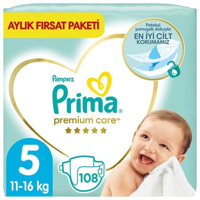 Prima Premium Care 5 Beden 108 Adet Junior Aylık Fırsat Paketi