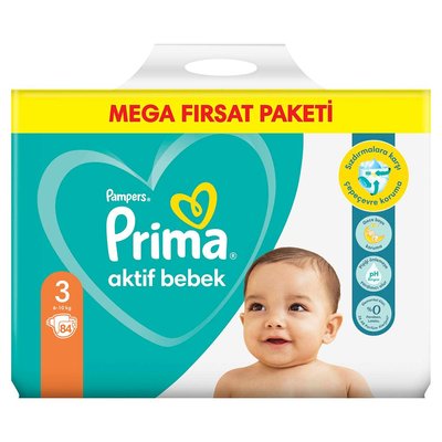 Prima Aktif Bebek 3 Beden 84 Adet Mega Fırsat Paketi