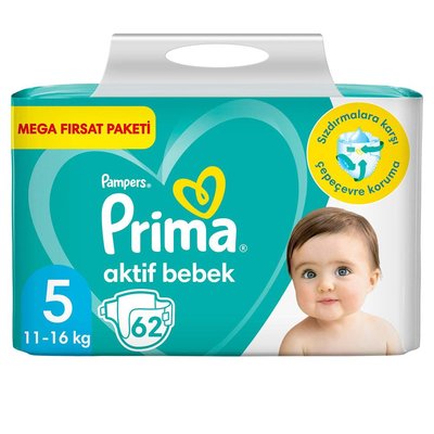 Prima Aktif Bebek 5 Beden 62 Adet Junior Mega Fırsat Paketi