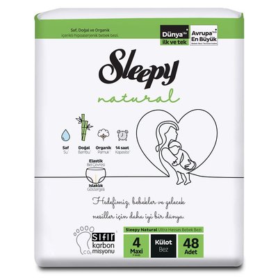 Sleepy Natural Bebek Bezi  Külot Maxi 48 Adet