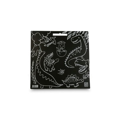 Akademi Çocuk - Funny Mat  Black (Tebeşirli ) Dinazorlar -  40x40