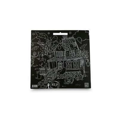Akademi Çocuk - Funny Mat  Black (Tebeşirli ) Korku Evi -  40x40